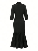 Women's Ruffle Hem Shirt Dress
